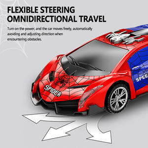 Véhicule électrique <span class=keywords><strong>Spiderman</strong></span> à déformation transformée Jouet Voitures lumineuses et musicales Universel Bump and Go Portes à ouverture automatique Rotation à 360 ° - Product Image 4
