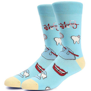 Women's Crew <b>Socks</b> Cotton Blend <b>Cartoon</b> Print Breathable Daily Wear Spring Season Standard Thickness Knitted Pattern - Product Image 5