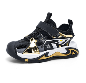 Sandales économiques personnalisées pour enfants en maille perforée respirante avec bride en cuir et bout fermé - Product Image 6