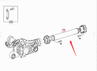 Arbre de transmission avant épaissi pour Mercedes-Benz W166 en alliage d'aluminium noir, antirouille, haute résistance à la torsion, testé 100 % professionnellement