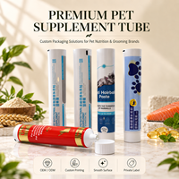 Tube de complément alimentaire en aluminium et plastique de qualité alimentaire avec bouchon à vis, impression UV, emballage sûr pour contact humain
