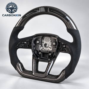 Volant de voiture personnalisé en fibre de carbone pour Audi A3 A4 A5 A6 B7 B8 B9 C7 A7 Q3 C8 Q5L R8 S3 S4 S5 S8 SQ TT RS s Line 8P C6 RS6 - Product Image 2