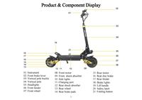 Pièces de rechange et accessoires variés pour IENYRID ES1, pour le moteur, l'écran, le contrôleur, le chargeur, pièces de scooter électrique IENYRID