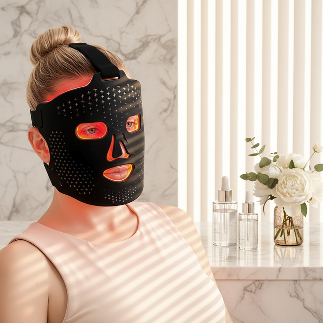 Red Light Therapy for Face, 850nm Near Infrared LED Face Mask Portable Rechargeable Red Light Therapy Mask Skincare Device
