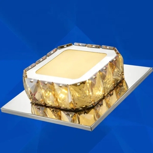 Zeal Lighting <b>Small</b> Ceiling Lighting Modern Crystal Ceiling Chandelier Lamps for Home Round Ceiling <b>Light</b> - Product Image 5