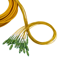 Cable de Conexión de Fibra Óptica de 16 Núcleos SC APC a SC UPC, Cable de Distribución Monomodo G657A2 LSZH de 15 m para Centro de Datos