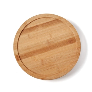 Bandeja giratoria de madera de bambú sólido, organizador de armario, giratorio, grueso, suave - Product Image 1