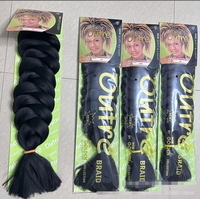 Estensione per capelli afro dreadlock da 82 pollici, 165g, con treccia a torsione, realizzata a macchina, doppia trama, grande, effetto Yaki, in fibra ignifuga