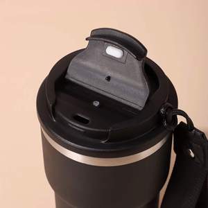 Termo de Acero Inoxidable para Auto y Camping, para el Regreso a Clases, Taza para Café, Leche, Agua, con Correa de Mano - Product Image 6