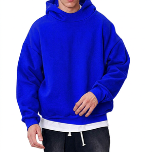 Sudadera con Capucha para Hombre, 100% Algodón, Felpa Francesa, Color Sólido Lavado, Estilo Casual, Corte Holgado, Ropa de Invierno, Diseño de Calaveras - Product Image 1