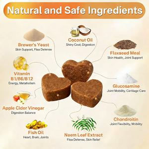 Friandise à mâcher souple OEM/ODM pour chiens et chats, protection extérieure contre les puces et les tiques, avec huile de poisson et vitamine E pour le soutien immunitaire, toutes races - Product Image 2