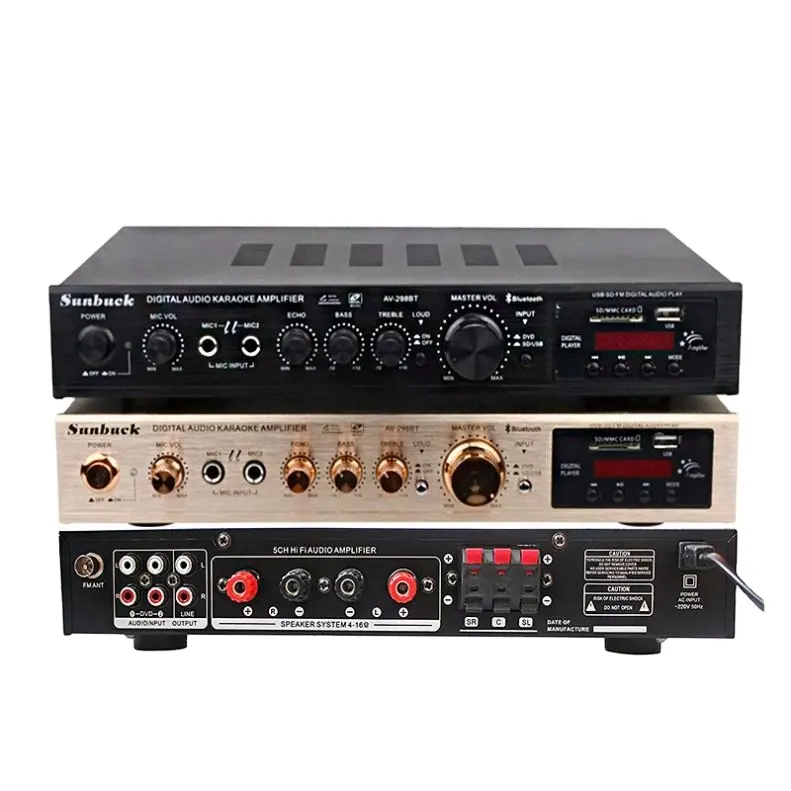 Aoshen pro audio stereo 5.1 6 channels power amplifier car amp ktv home for theatre system speaker
