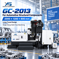 Centre d'usinage CNC à portique XINSHUO 3 axes avec système de contrôle CNC BT50 GC2013, déplacement 2000/1200/800 mm, table 2000x1100 mm, fraisage CNC