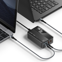 Chargeur de téléphone rapide de bureau LDNIO A4809C OEM 100W GaN 2 USB Type C a