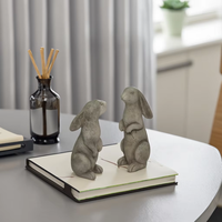 Lianda Antique Style mignon ciment lapin Statue jardin Animal Figurine pour cour décoration bibelots