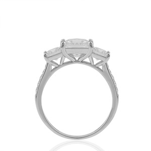 Anillo de moissanita de corte princesa para niños, joyería de plata 925 Provans YFH125, estilo romántico, ocasión de aniversario - Product Image 4