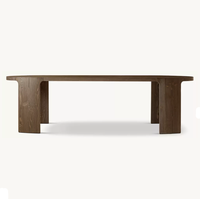 Table à manger rectangulaire en bois massif RH Bronte, design médiéval, fabriquée à la main et durable, meubles pour la maison et la salle à manger