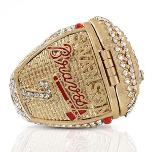 Ventes chaudes MLB <span class=keywords><strong>Atlanta</strong></span> Braves Champion Baseball Championship Ring, bague de championnat de baseball personnalisée en gros, bijoux plaqués or de haute qualité pour les fans de sport - Product Image 5