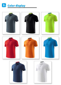 Personnalisé de haute qualité en laine solide pour hommes pour polo T-shirt de golf à séchage rapide à manches courtes - Product Image 2