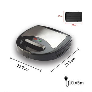 Pembuat Sandwich Grill Sarapan Pemanggang Roti Mesin Waffle Stainless Steel untuk 2 3 7 in 1 Bakelite Elektrik yang Dapat Dilepas 750 220 - Product Image 2