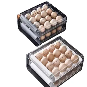 收纳宠物透明32方双层拉盒鸡蛋保鲜盒厨房用品