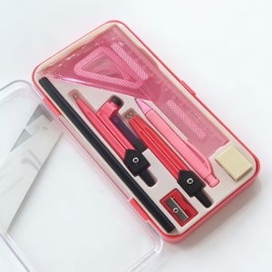 Ensemble de compas en plastique pour étudiants, le plus populaire, en promotion, pour examens, dessin et peinture, avec crayon, règle et gomme - Product Image 5