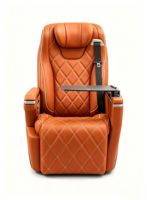 Siège d'aviation CaramelNappaMPV avec table pliante, réglage électrique, ventilation, massage, amélioration de l'intérieur du MPV