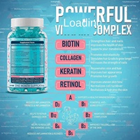 Complément alimentaire personnalisé pour adultes à base de biotine et de collagène, sous forme de bonbons gélifiés et de poudre, pour la croissance capillaire et la beauté, destiné au marché international