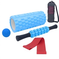 Ensemble de rouleaux en mousse personnalisés avec logo MR pour le yoga, les exercices, le massage musculaire, bâton de massage et ballon, bande de résistance