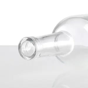 Botella de cristal transparente con tapa de corcho, botella de licor, vino, Whisky, Tequila, 200Ml, 375Ml, 500Ml, 750Ml, 1000Ml