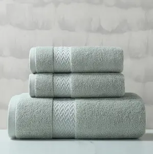 ready to ship quick dry soft cotton 3in 1 bath towel sets bathroom towels