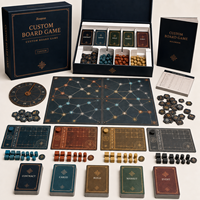 Jeu de société personnalisé sur la logistique portuaire – Échantillon de boîte rigide magnétique de style livre – Ensemble d'apprentissage modulaire en papier pour 4 joueurs