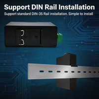 Switch Jaringan Industri Gigabit 5 Port 1000Mbps Tipe DIN Rail Wide DC Unmanaged Plug and Play AP-6205