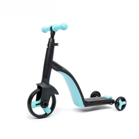 Trottinette pour enfants, 3-en-1, utilisable pour s'asseoir, rouler et faire du scooter, convient aux garçons et aux filles de 2 à 6 ans