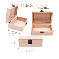 Boîtes en bois non finies bon marché pour l'artisanat Emballage pour petit sachet de thé Bijoux Signes muraux Artisanat en bois de qualité