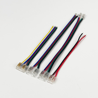 Conectores de Tira LED Grilight de 2/3/4/5/6 Pines IP20/IP65 Sin Soldadura con Revestimiento de Pegamento de un Solo Lado para Tiras COB de 5-12 mm (2 Años de Garantía)