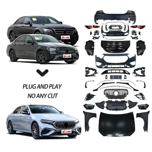 Kit carrosserie pour <span class=keywords><strong>Mercedes</strong></span> Classe E W213 2016-2023, mise à niveau au style W214 E53, phares, feux arrière, lèvre arrière, ensemble de lampes Plug and Play - Product Image 1