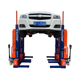 Lève-roues mobile à double batterie TFAUTENF, 4 colonnes, 10 tonnes au total, 2,5 tonnes/colonne pour l'entretien des véhicules à énergie nouvelle - Product Image 1