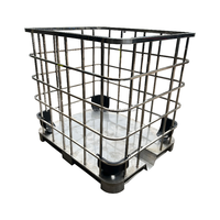 Réservoir IBC de 275 gallons en acier inoxydable 304, 1000 l, pour produits chimiques, couleur blanche, réservoir de stockage d'eau en plastique HDPE, baril noir ou bleu