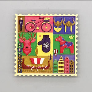 Imanes de nevera en 3D de países de Europa, recuerdo turístico, Dala horse, estocolm, Viking, <span class=keywords><strong>Suecia</strong></span>, recuerdo de Turismo, regalo - Product Image 2