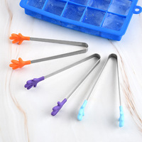 Pince antidérapante en acier inoxydable, petit Cube de glace en forme de paume, sucre Gadgets de cuisine, pince à Clip