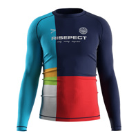 Rashguard pour homme UPF 50+ à séchage rapide, antimicrobien, manches longues, impression personnalisée sur toute la surface pour les sports nautiques