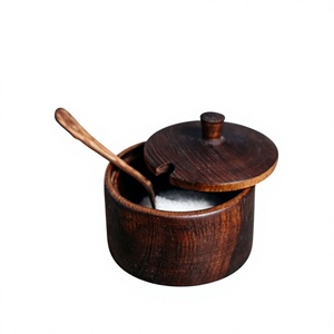 Premium Wooden Canister <b>for</b> Coffee Tea Sugar-250mL <b>Kitchen</b> <b>Storage</b> <b>Jar</b> with Natural Finish Eco-Friendly Durable Classic Design - Product Image 4