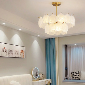 Post-Moderne Italiaanse Stijl Franse Retro Glazen Kroonluchter Artistiek Voor Hoofdkamer Woonkamer Plafond Slaapkamer Restaurant Midden - Product Image 2