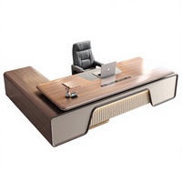 Ensemble de bureau et chaise de direction haut de gamme pour PDG, Président, Directeur, avec finition sans peinture et quincaillerie de haute qualité