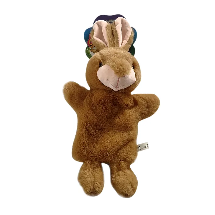 Ustom-muñeco de peluche creativo e interesante para niños, títere de mano, conejo