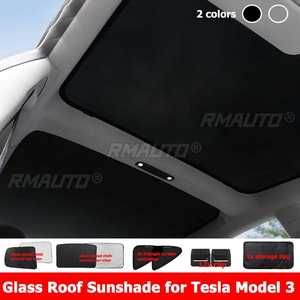4/6 Piezas para Tesla Model 3 / Model Y 2021, Parasoles Delanteros y Traseros para Techo Solar, Red de Sombreado para Techo de Vidrio - Product Image 1