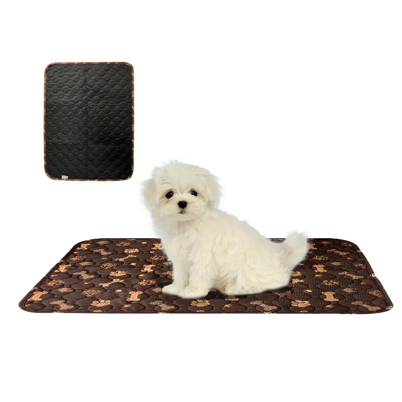 Custom Eco Friendly Washable 4 layer Waterproof Non Slip Dog Pee Pad Puppy Mat Pads For Dogs Cat Pet Training