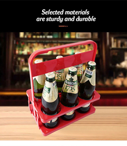 <span class=keywords><strong>Porte</strong></span>-bouteilles pliable en plastique <span class=keywords><strong>Porte</strong></span>-bouteilles réutilisable avec poignée pour <span class=keywords><strong>bar</strong></span> - Product Image 4
