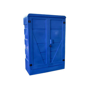 Carvel 1420x640x2000mm armoire de sécurité monobloc en polyéthylène pour produits chimiques corrosifs - Product Image 1